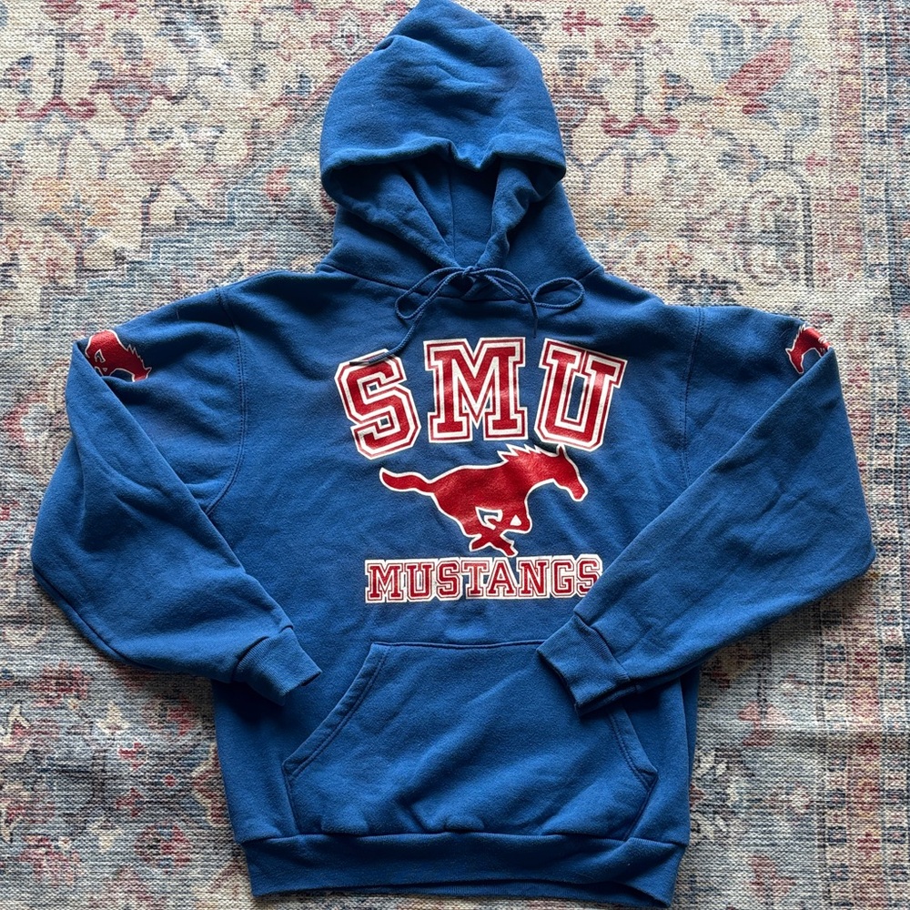 Russell Athletic Royal Blue SMU Mustangs Hoodie with Red/White Logo